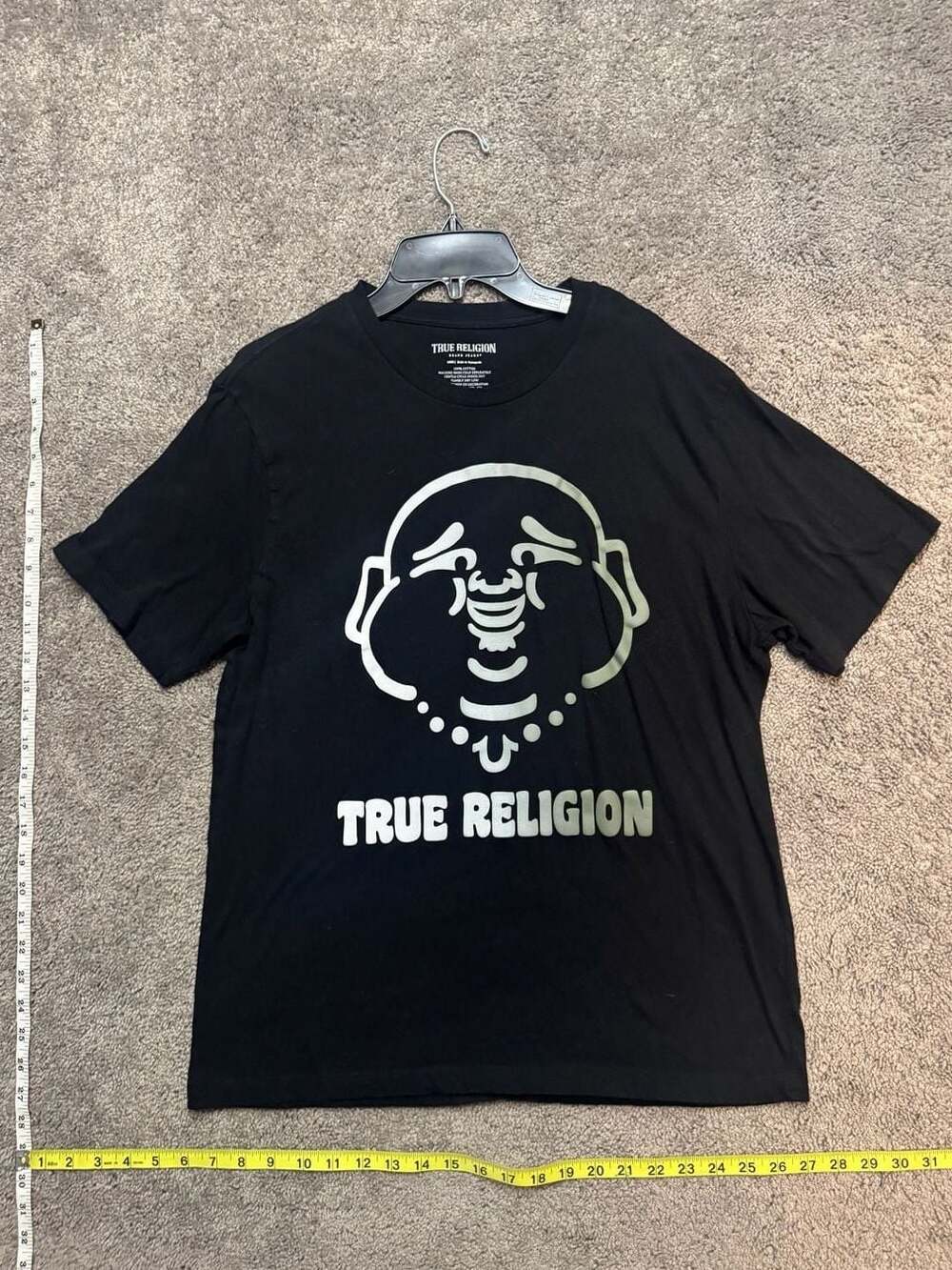 True Religion Buddha Logo Graphic T-Shirt Black Size Large